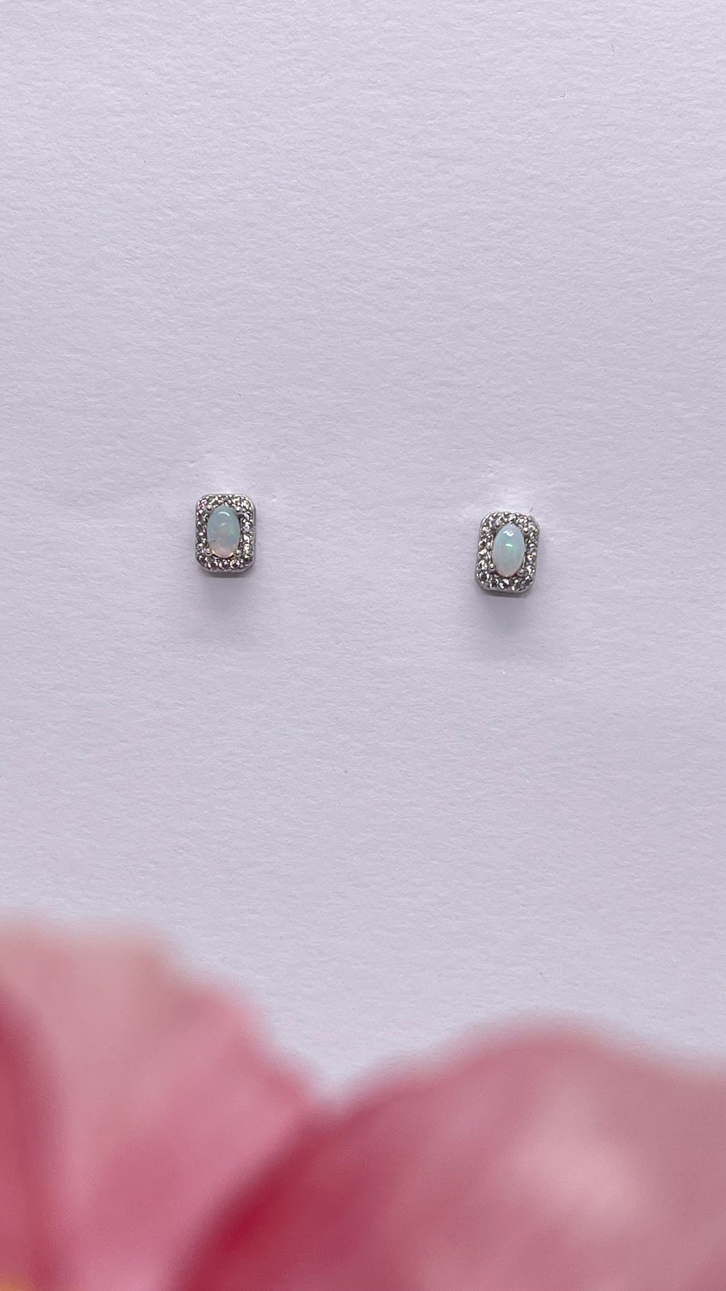 E2273 | White Opal Earrings