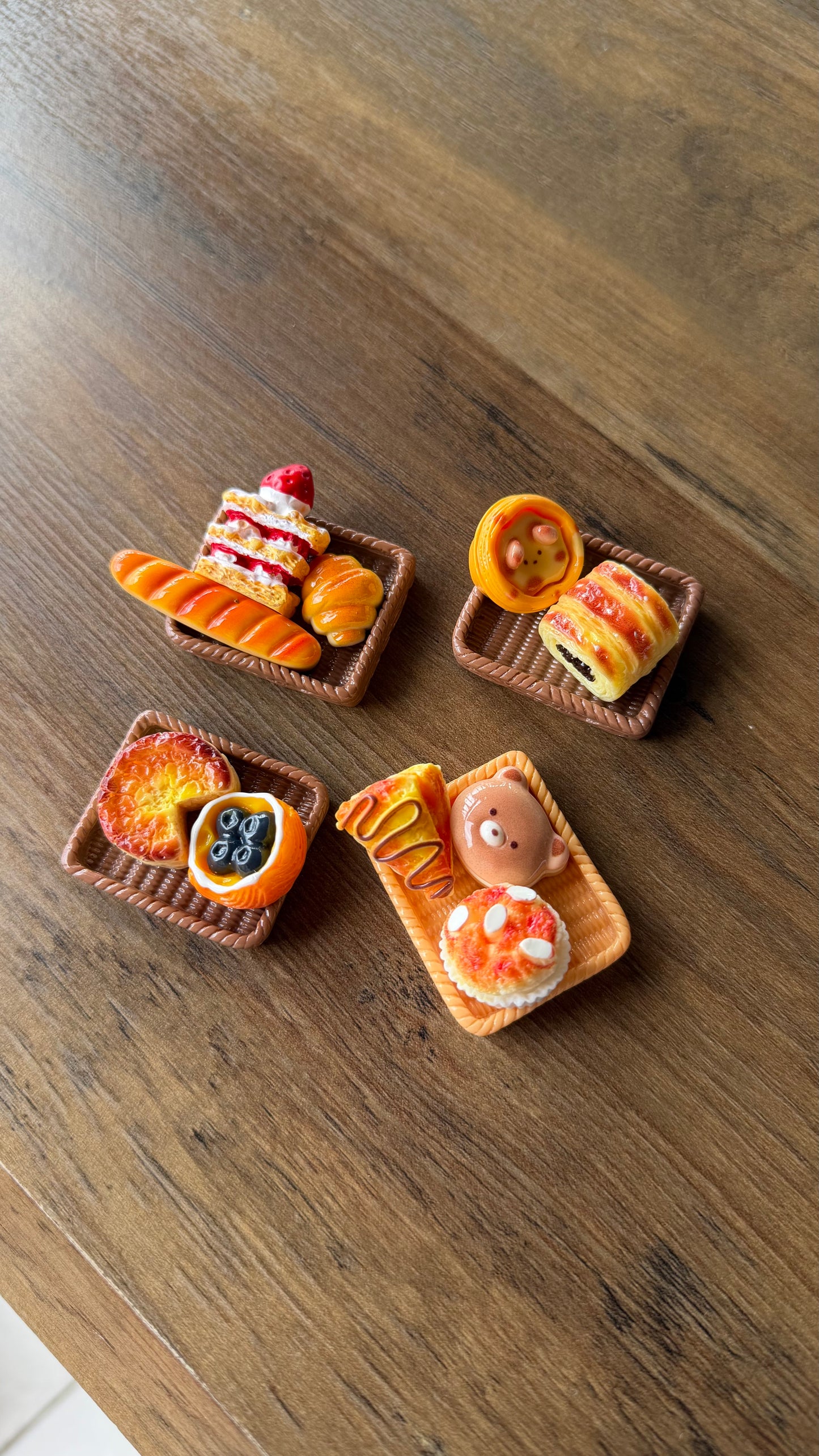 Handmade Miniature Bakery Basket Magnet