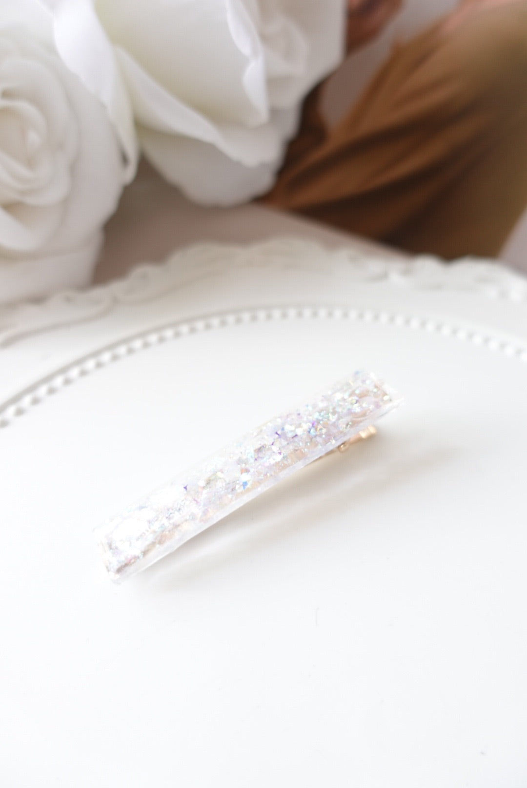 Purple Flakes Hair Clip