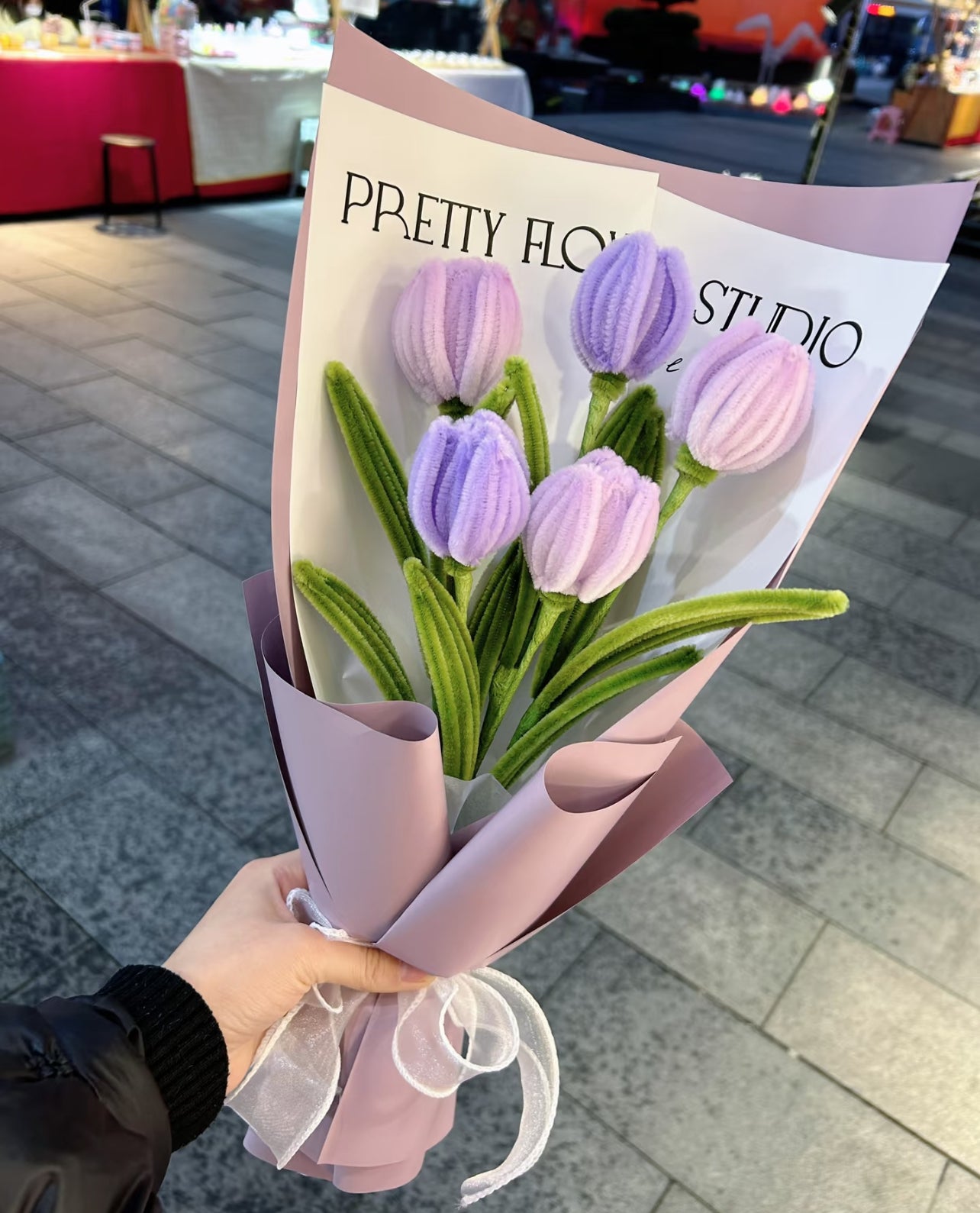 Valentine’s Day Twisted Stick Flower Bouquet