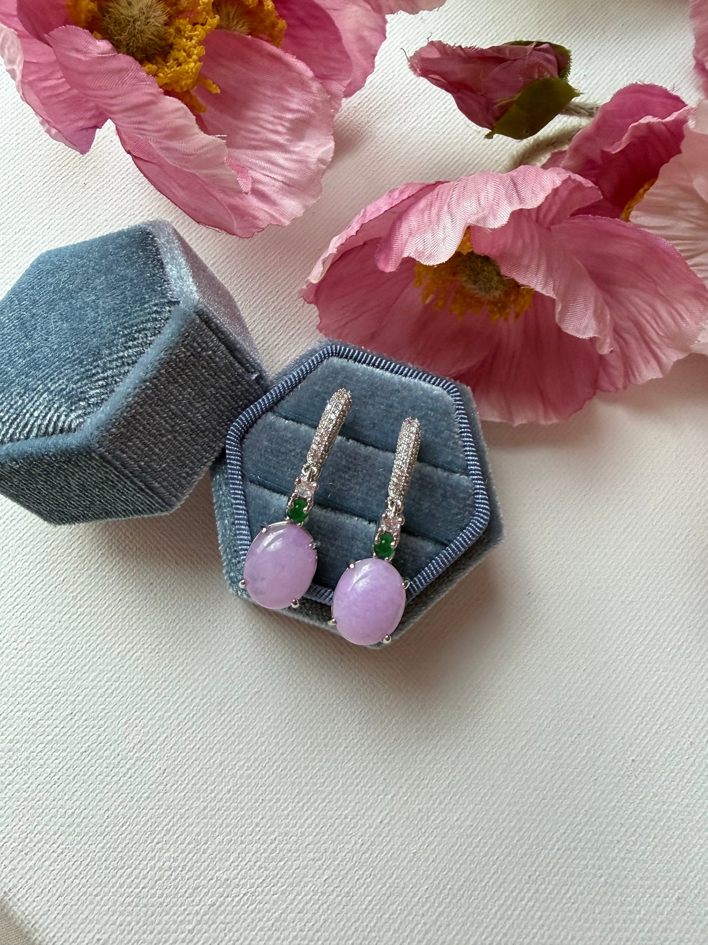 E2087 | Type A Lavendar Jade Earrings