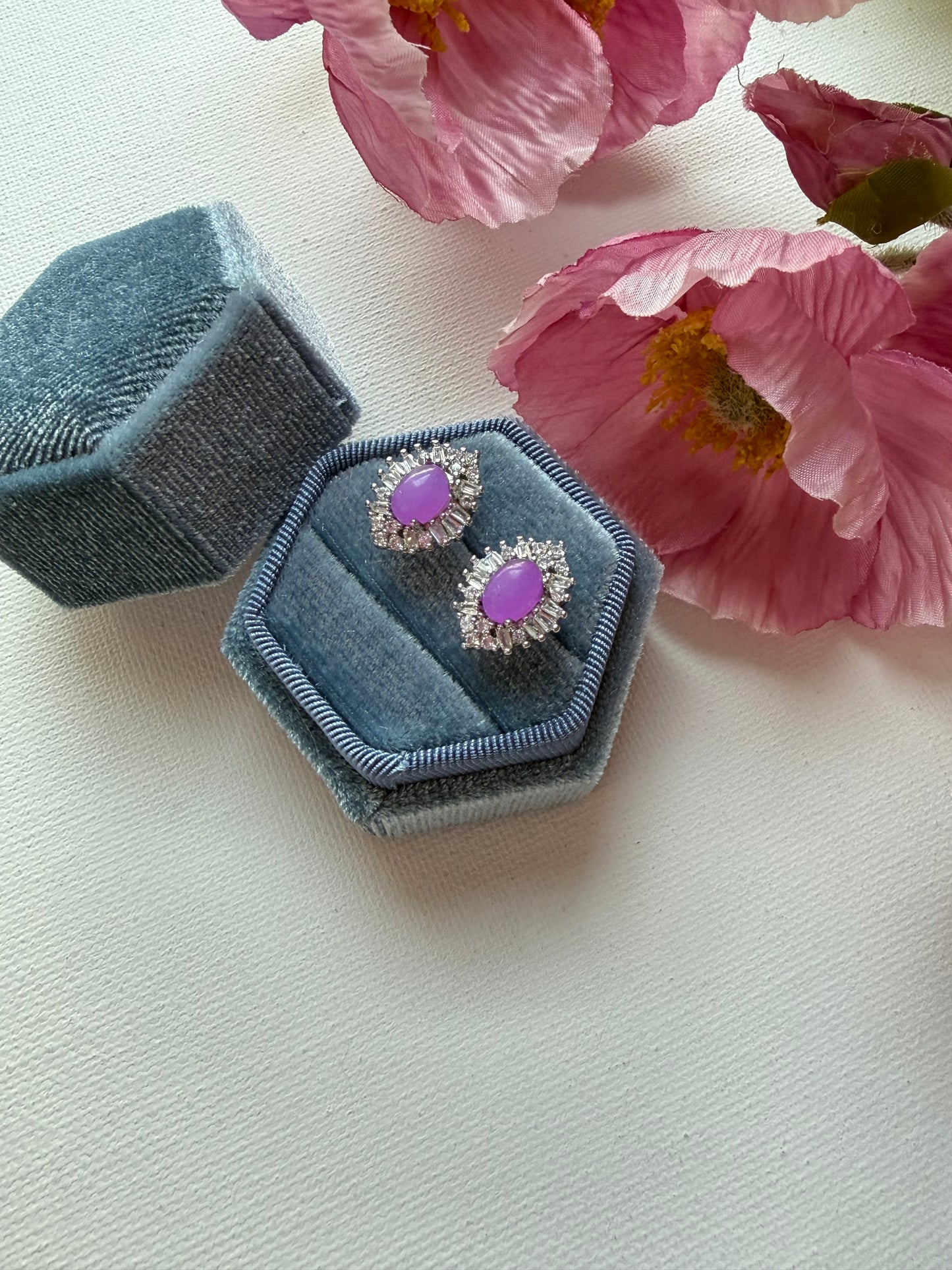 E2086 | Type A Lavender Jade Earrings