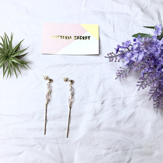 Rose Crystal Xane Long Earrings