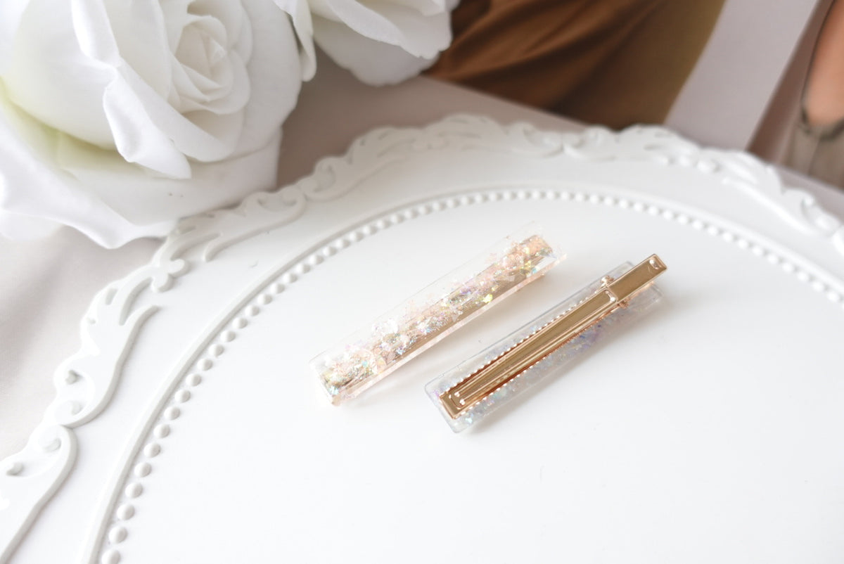 Pink Flakes Hair Clip