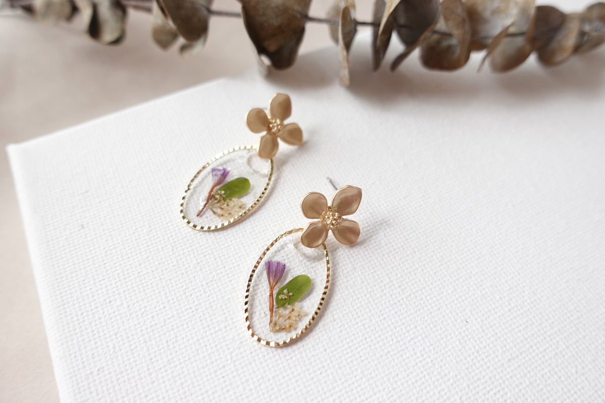 Forget-me-not Flower Combination Studs
