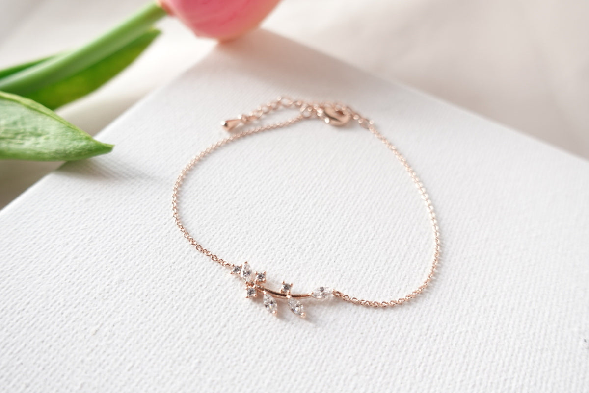 Leaf Crystals Bracelet