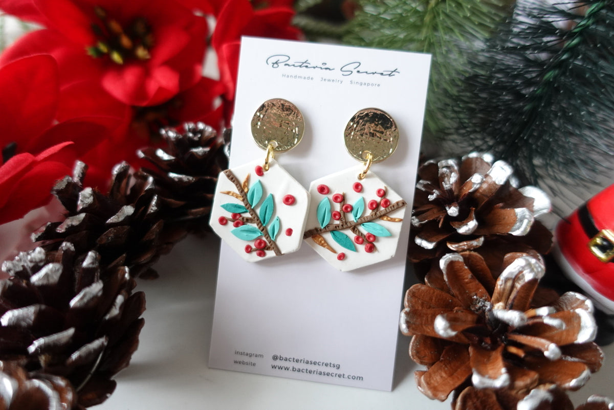 Merry Little Christmas Clay Earrings 2