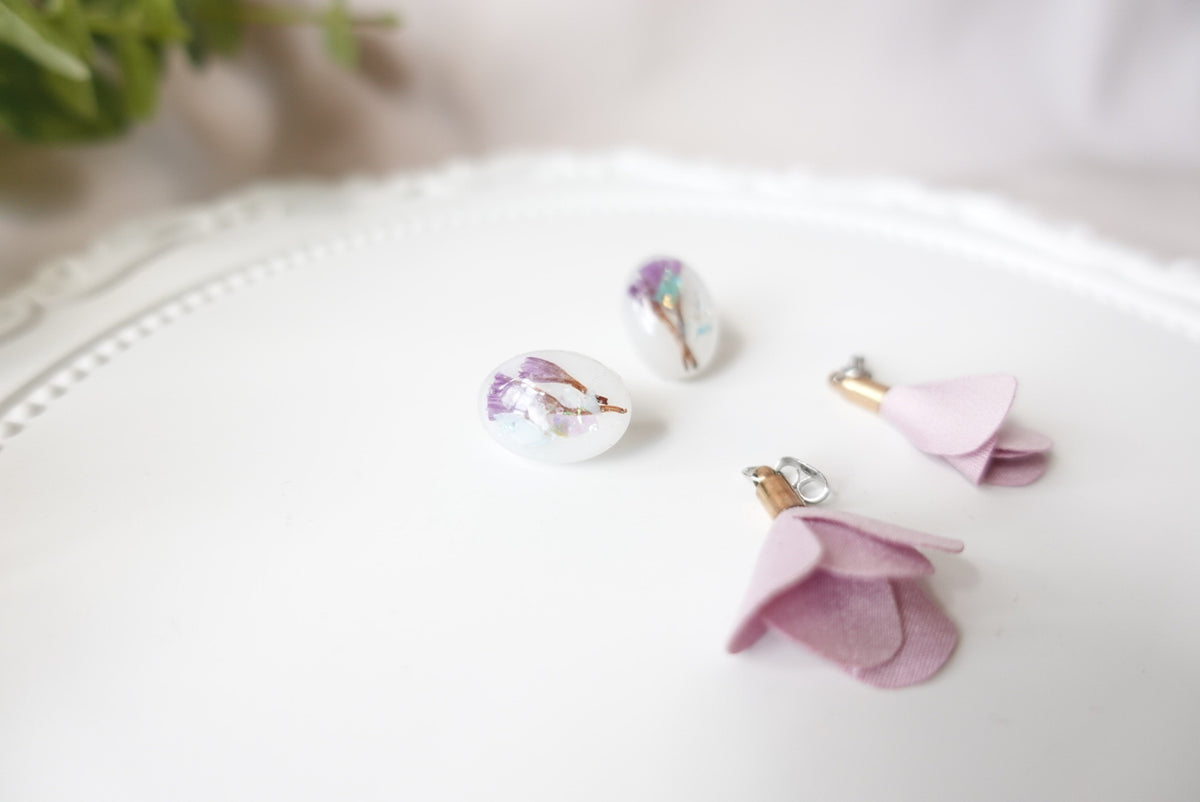 🌸Spring Collection🌸 2 Ways Aquene Purple Flower Studs