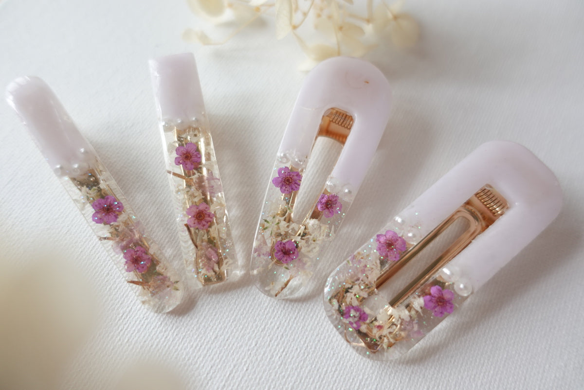 2 Tone Lilac Flower Hair Clip