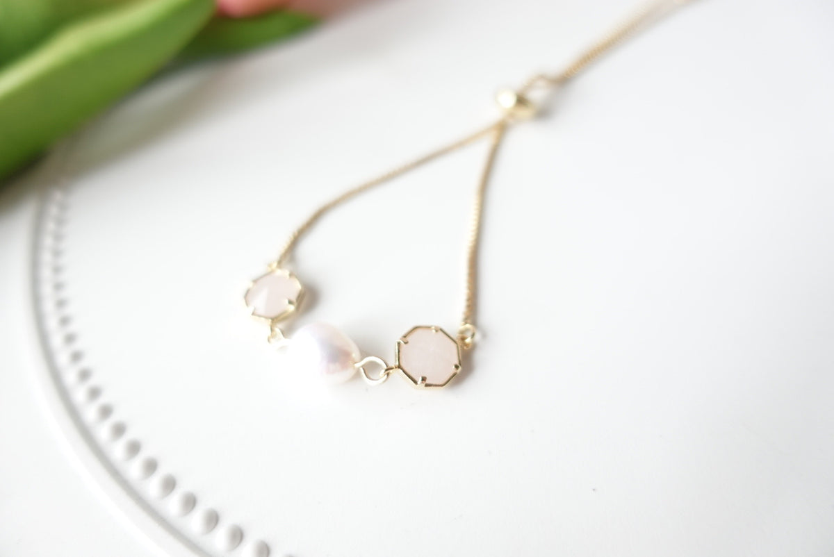 Albie 18k Gold Natural Stone Bracelet