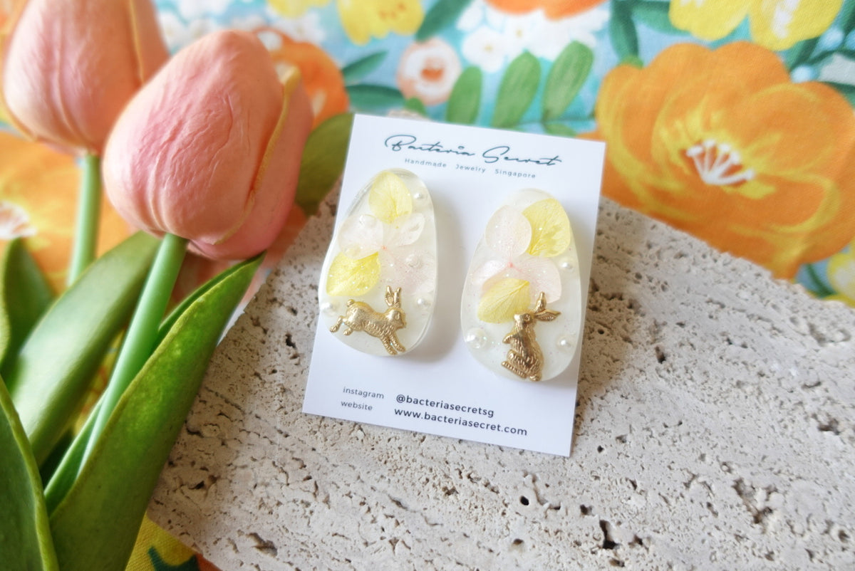Easter Bunny Floral Studs