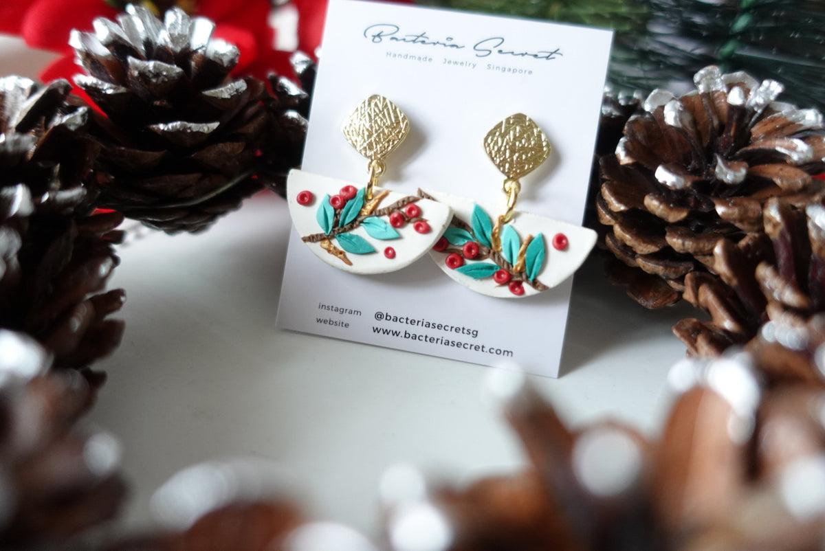 Merry Little Christmas Clay Earrings 1