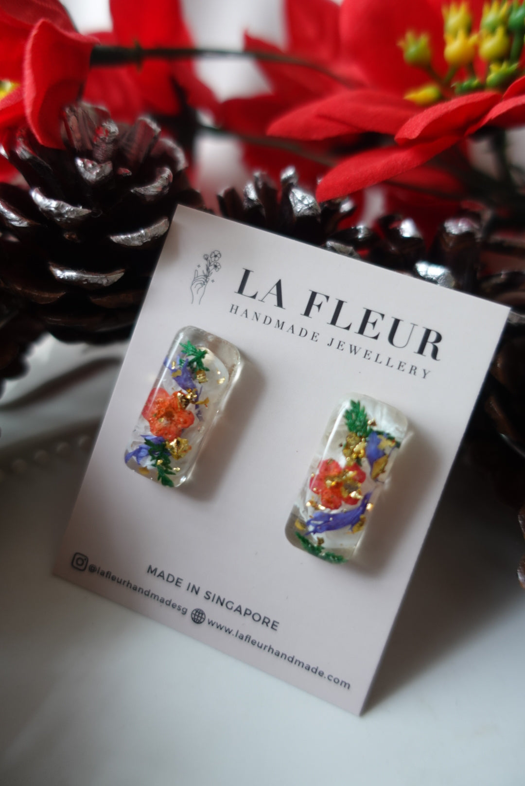 Joy to the World Christmas Studs
