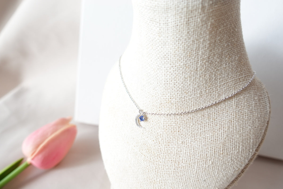 Blue Moon Crystal Short Necklace