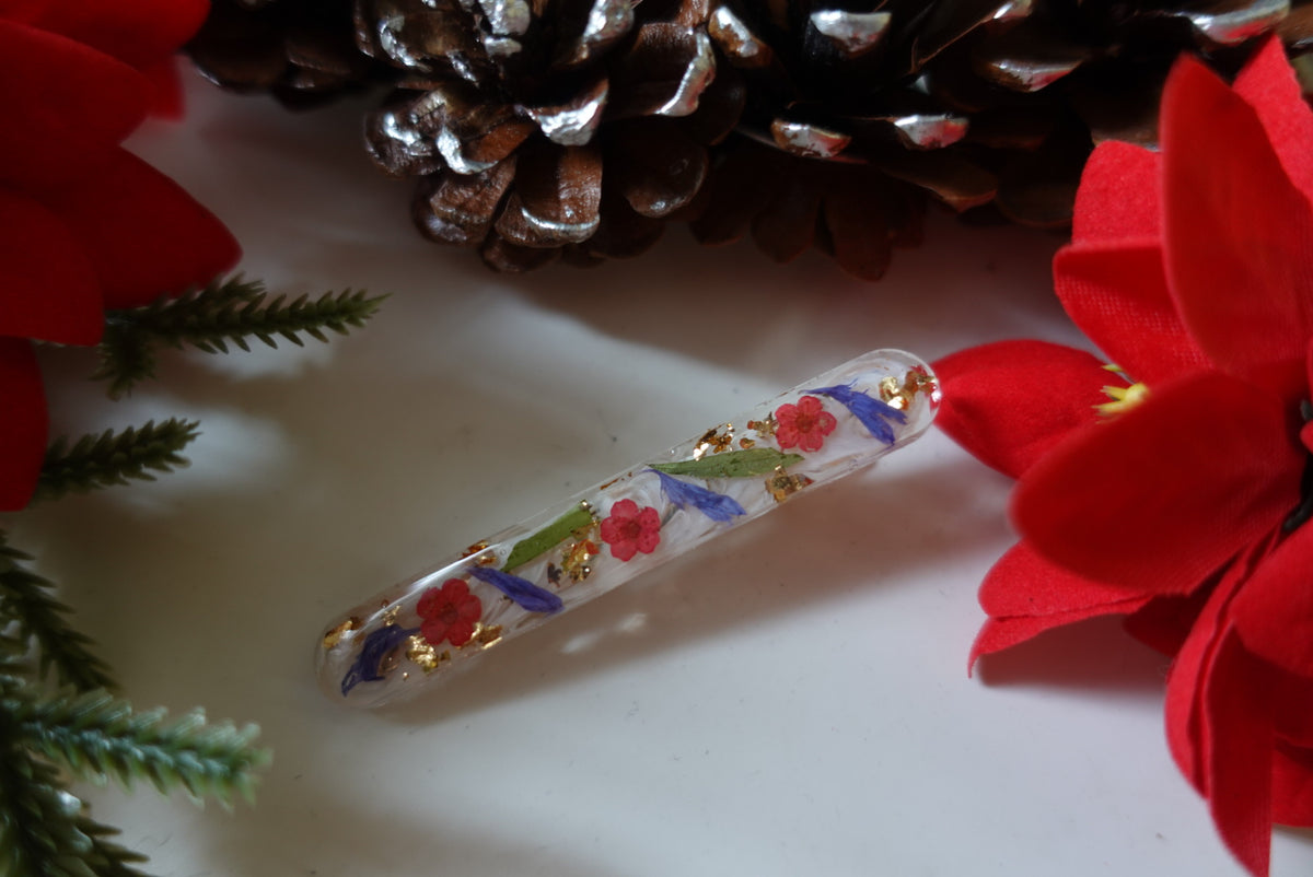 *Joy to the World* Christmas Flower Hair Clip