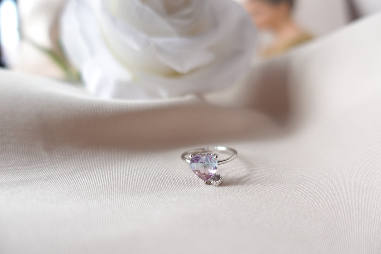 Valentines Love Ombré Crystal Ring (adjustable)