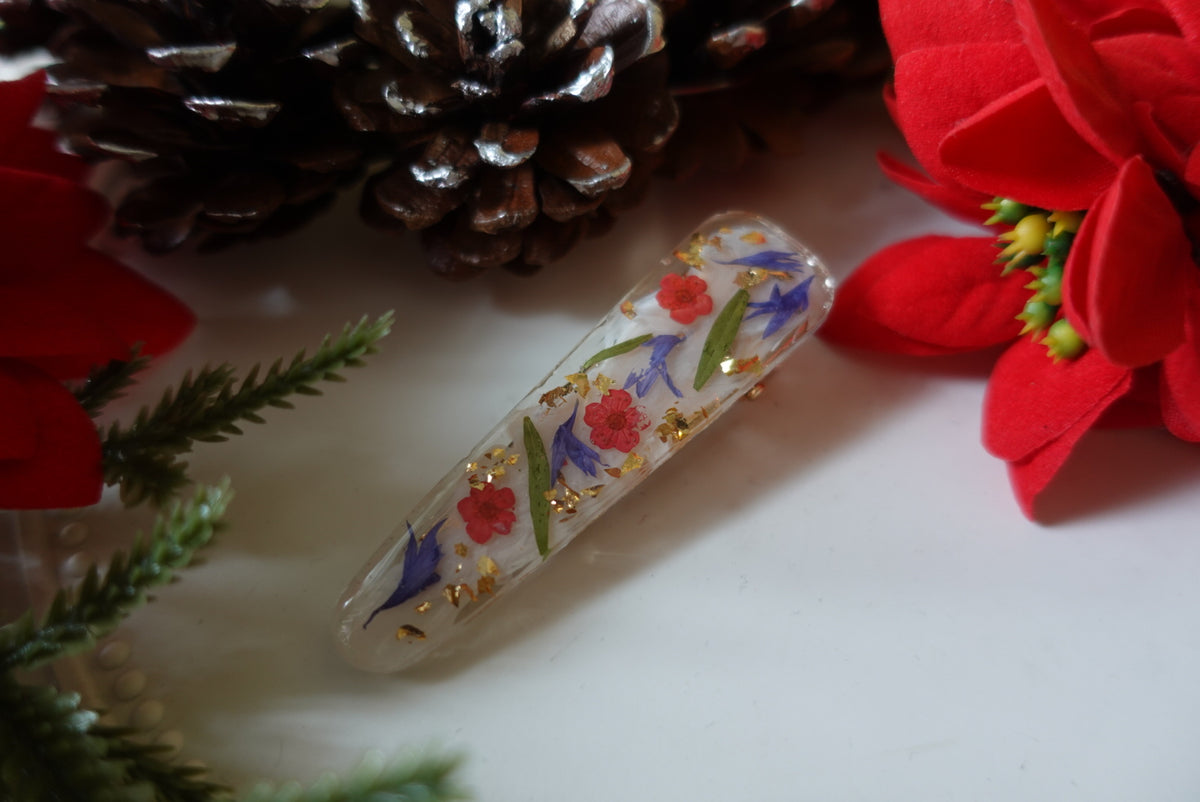 *Joy to the World* Christmas Flower Hair Clip