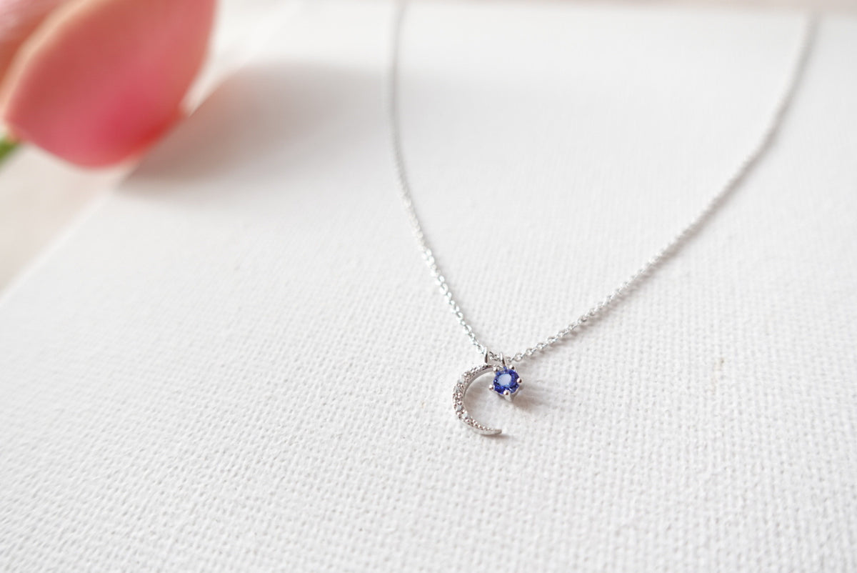 Blue Moon Crystal Short Necklace