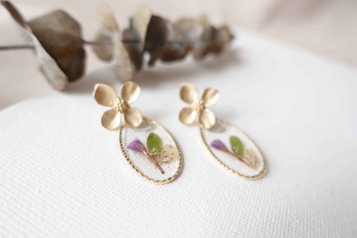 Forget-me-not Flower Combination Studs