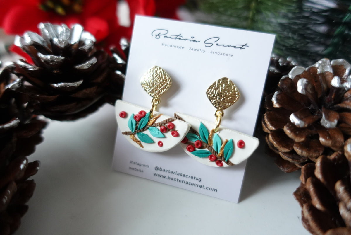 Merry Little Christmas Clay Earrings 1