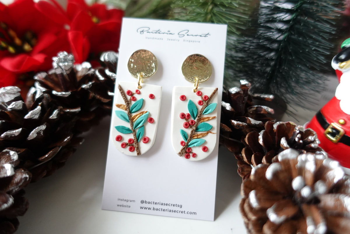 Merry Little Christmas Clay Earrings 3