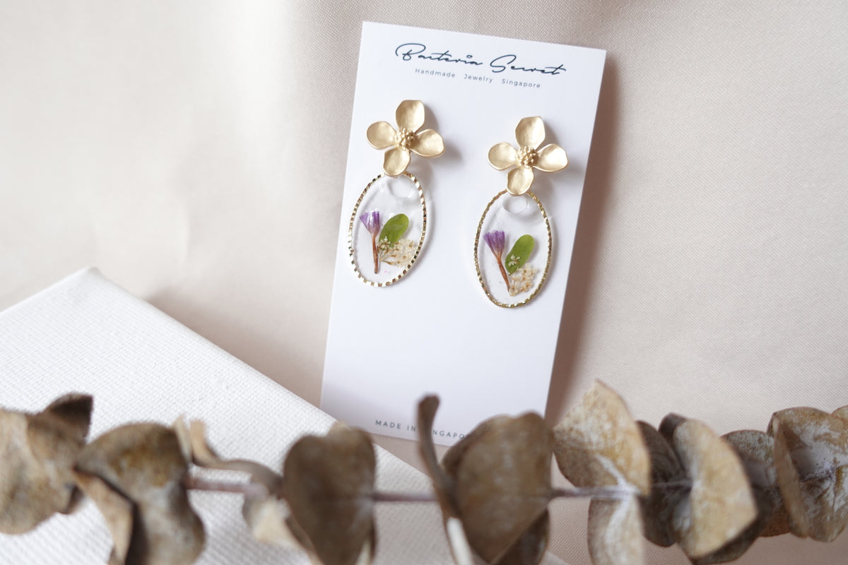 Forget-me-not Flower Combination Studs