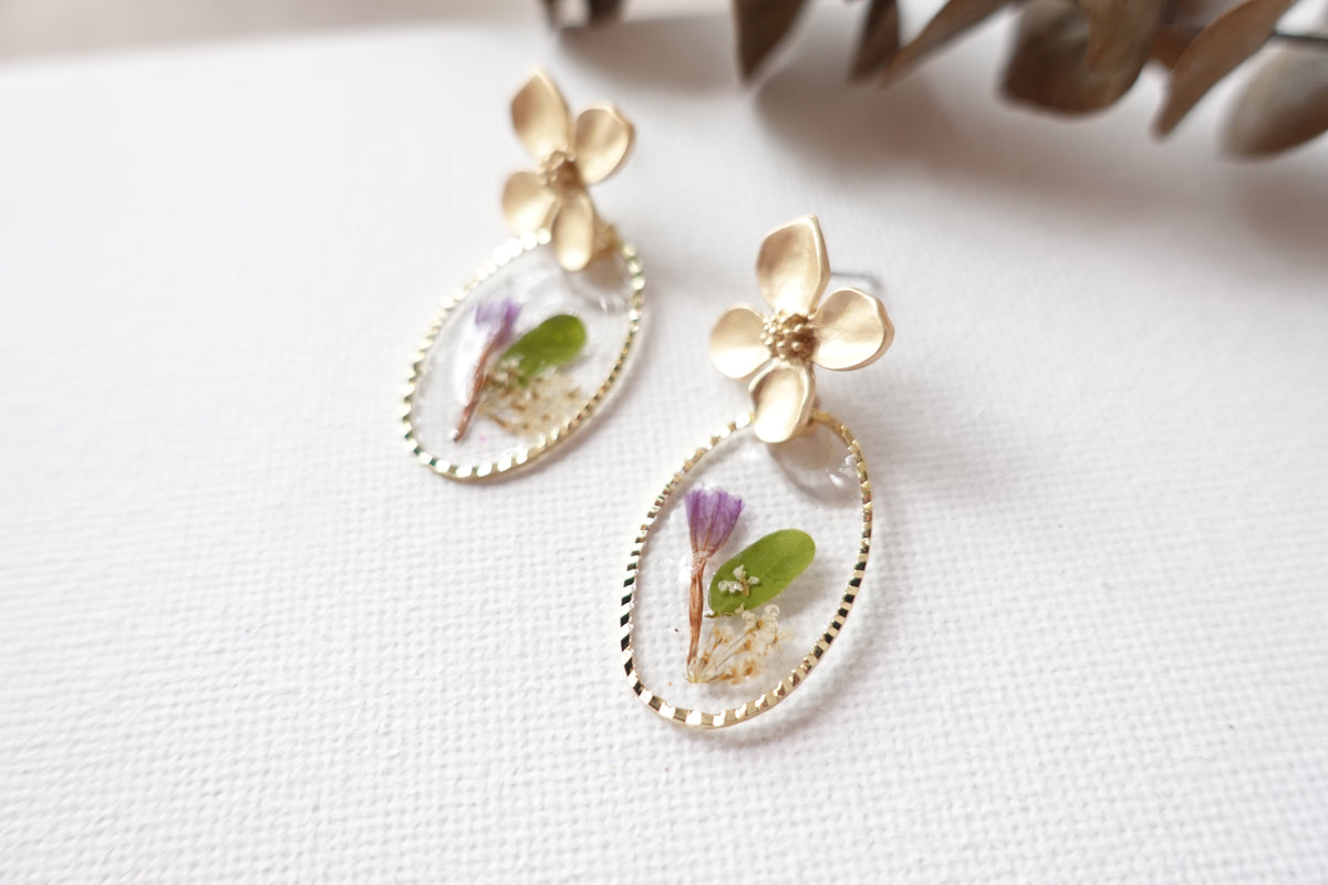 Forget-me-not Flower Combination Studs
