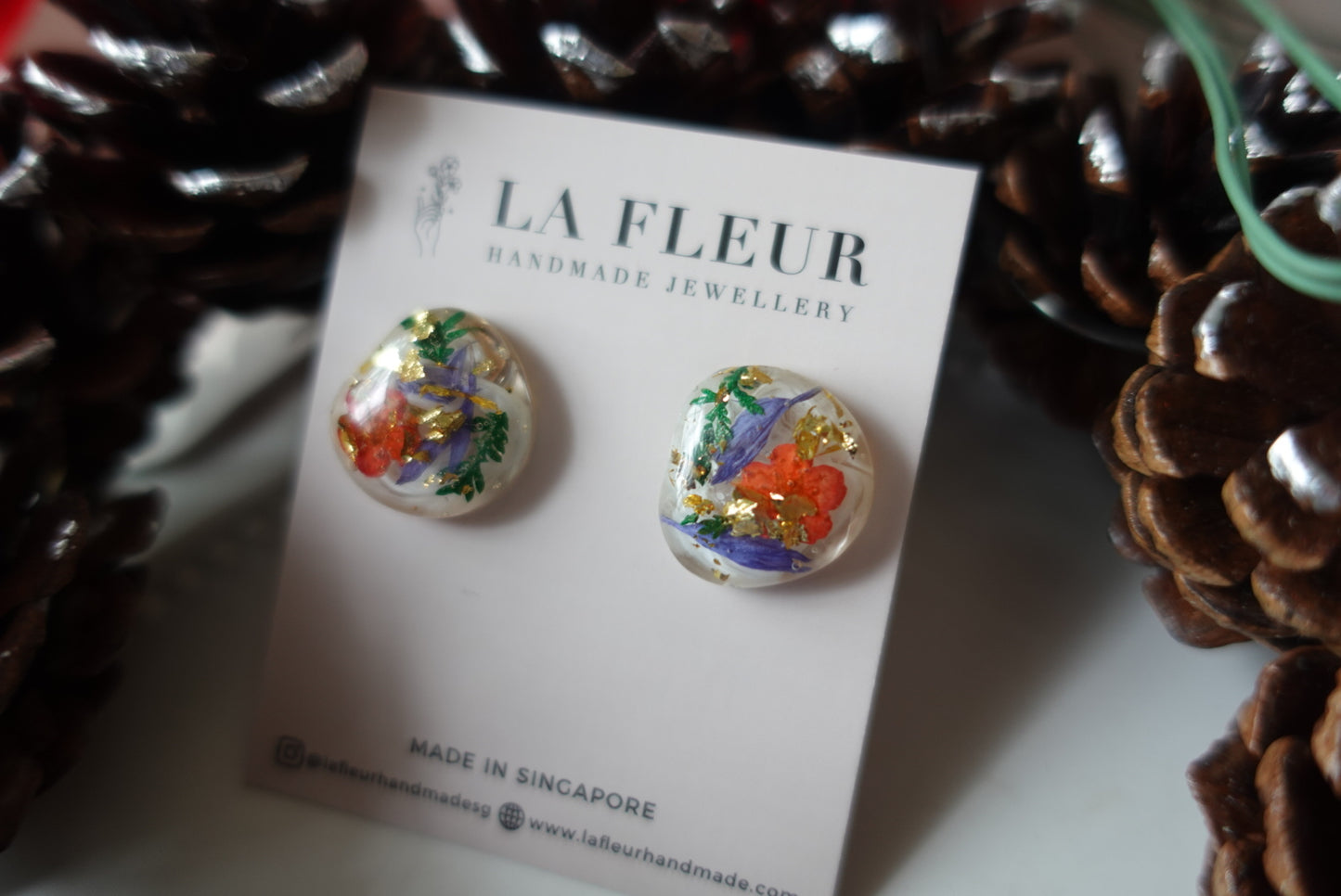 Joy to the World Christmas Studs