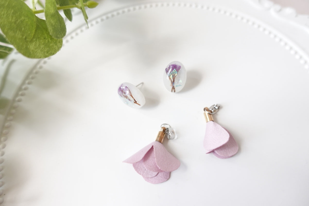 🌸Spring Collection🌸 2 Ways Aquene Purple Flower Studs