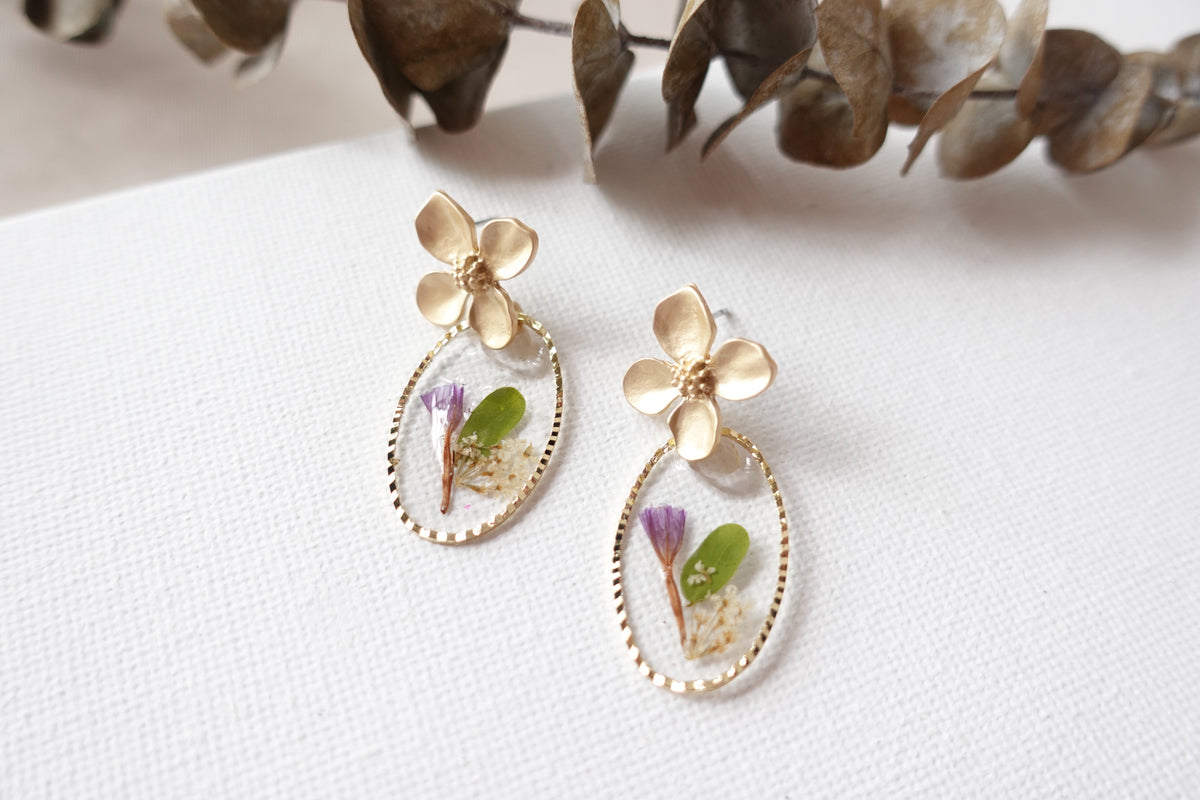 Forget-me-not Flower Combination Studs