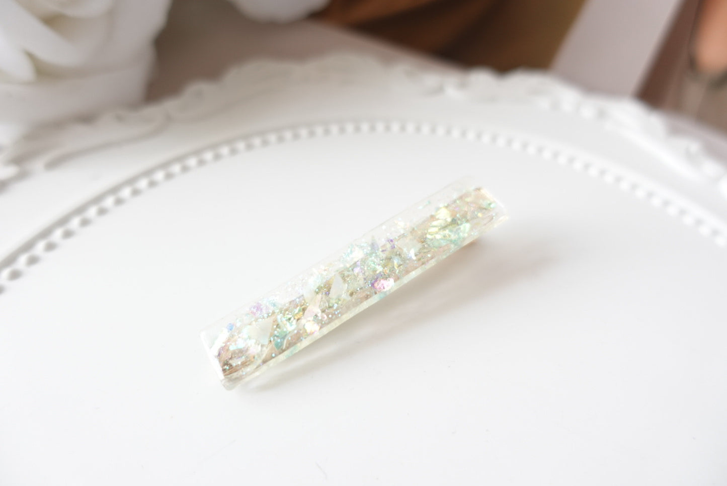 Blue Flakes Hair Clip