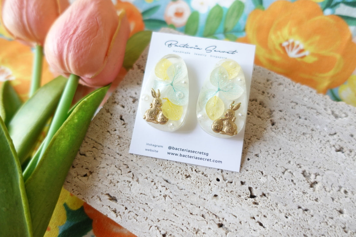 Easter Bunny Floral Studs