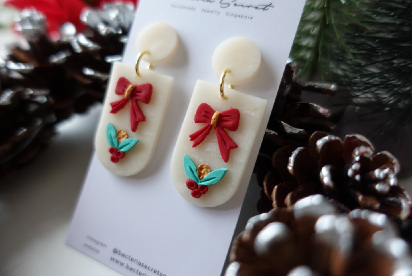 Christmas Polymer Clay Earrings 3.4