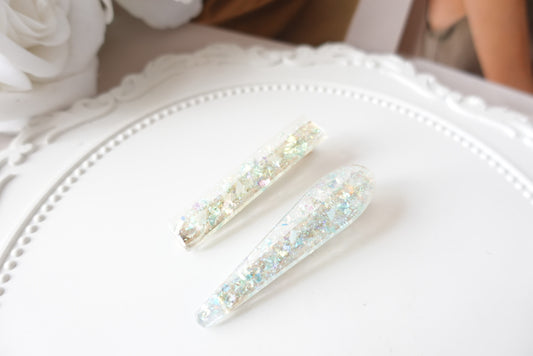 Blue Flakes Hair Clip