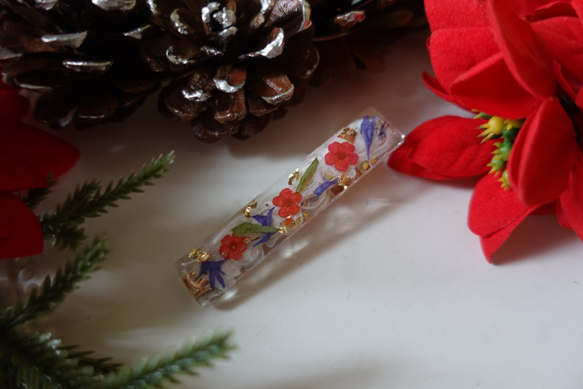 *Joy to the World* Christmas Flower Hair Clip