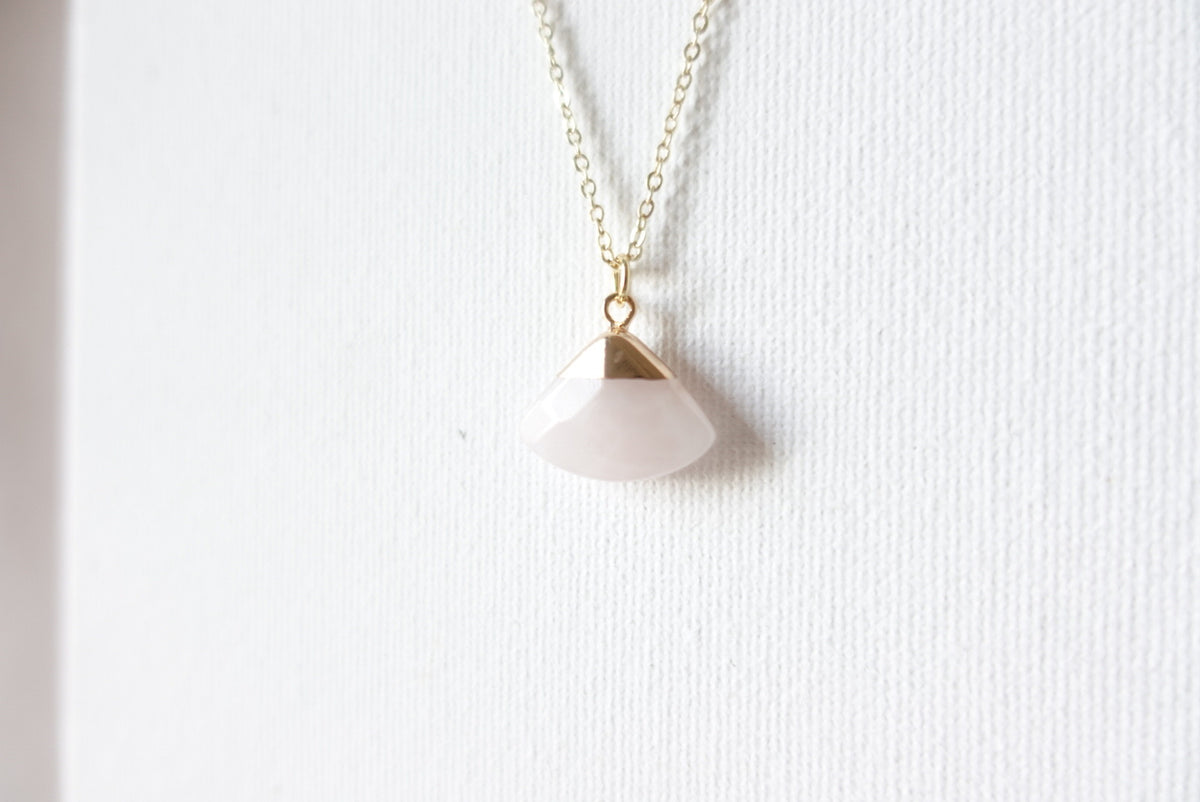 Triangle Gemstone Short Necklace