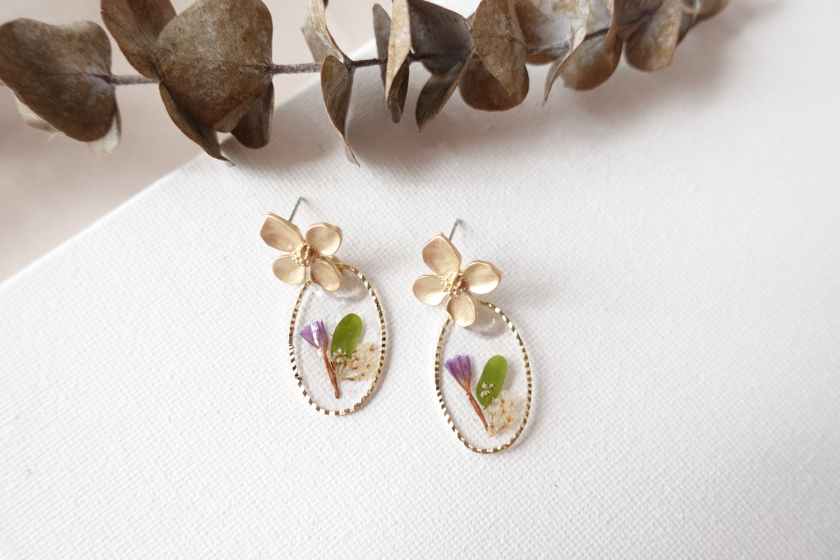 Forget-me-not Flower Combination Studs