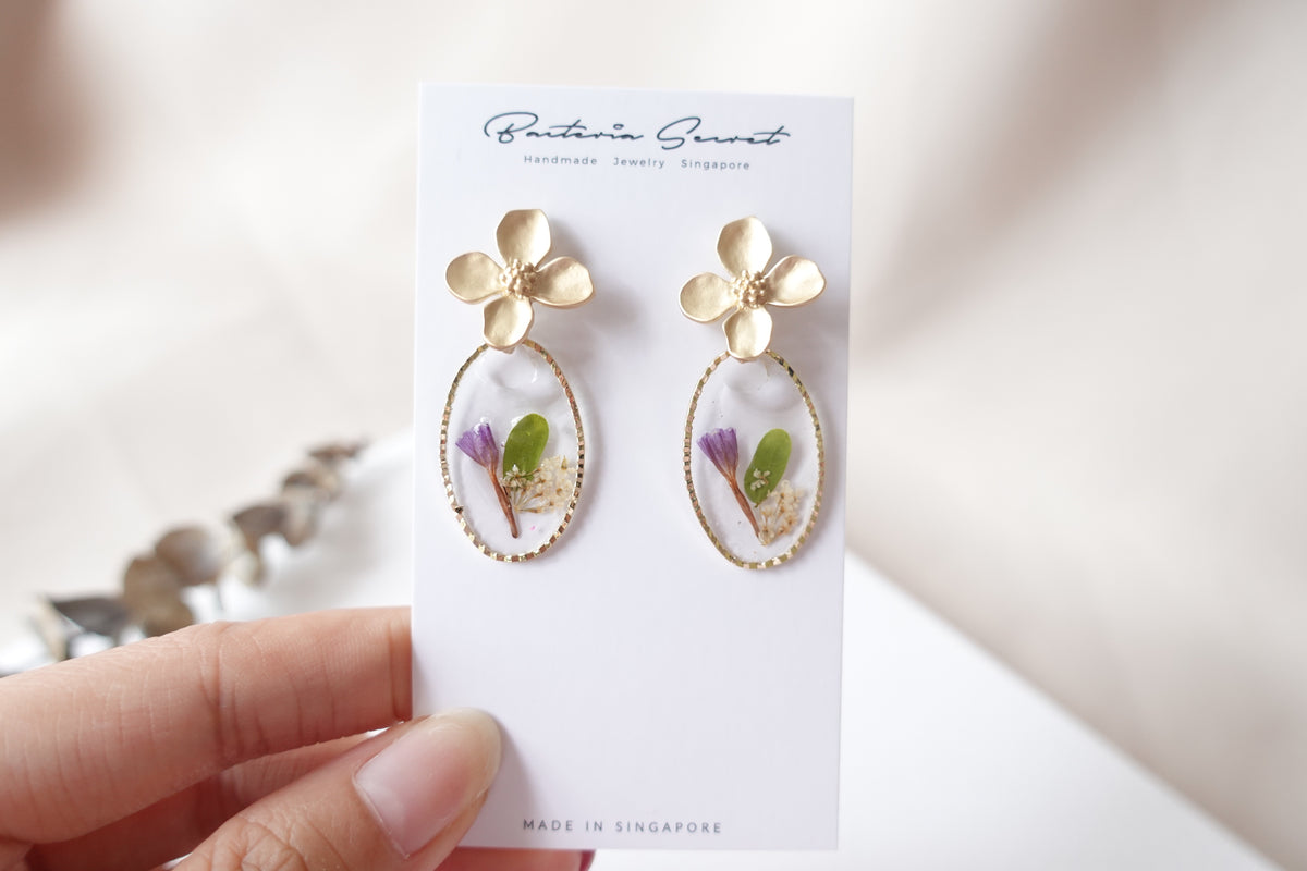 Forget-me-not Flower Combination Studs