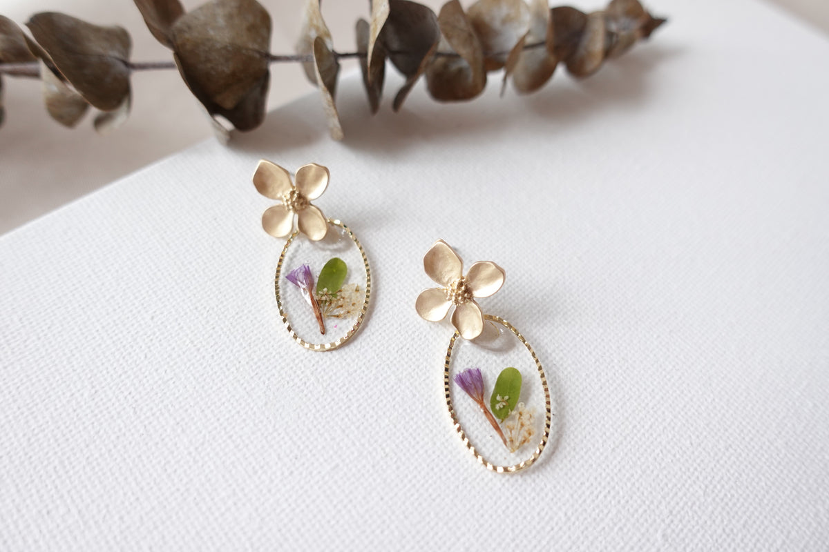 Forget-me-not Flower Combination Studs